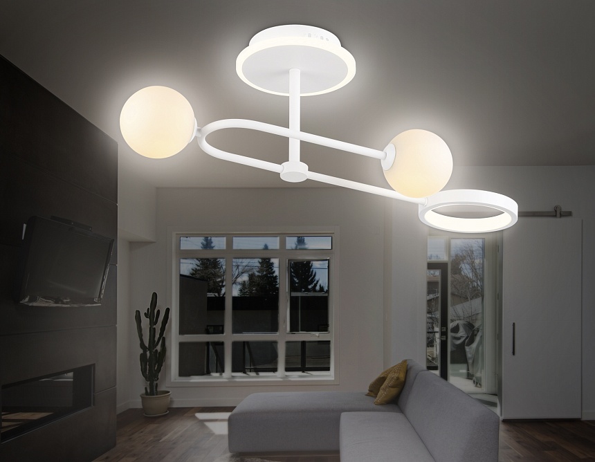 FL66221/3 WH белый 29W 3000K-6400K+G9/2 630*230*240 (ПДУ ИК)