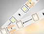 GS1001 2835 60Led/ 4.8W m/ 12V IP20 3000K/ 5000*8*1.2mm (2 конт.)