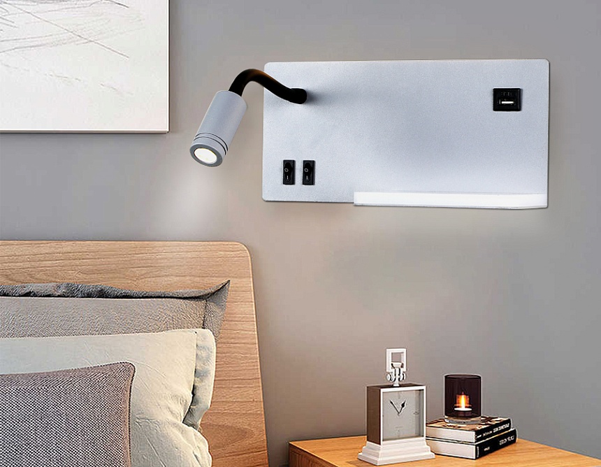 FW292 GR/BK серый/черный LED 4200K 5W+3W 260*150*110