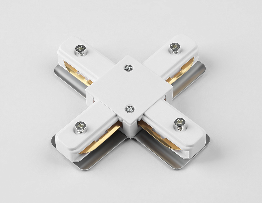 GL7171 WH белый коннектор Х-образный для однофазного шинопровода Standard 220V 105*105*20