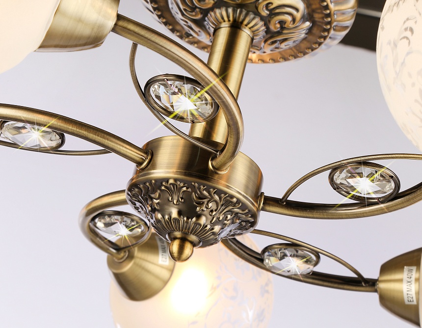 TR3064/5 SB/FR бронза/белый матовый E27/5 max 40W D615*245