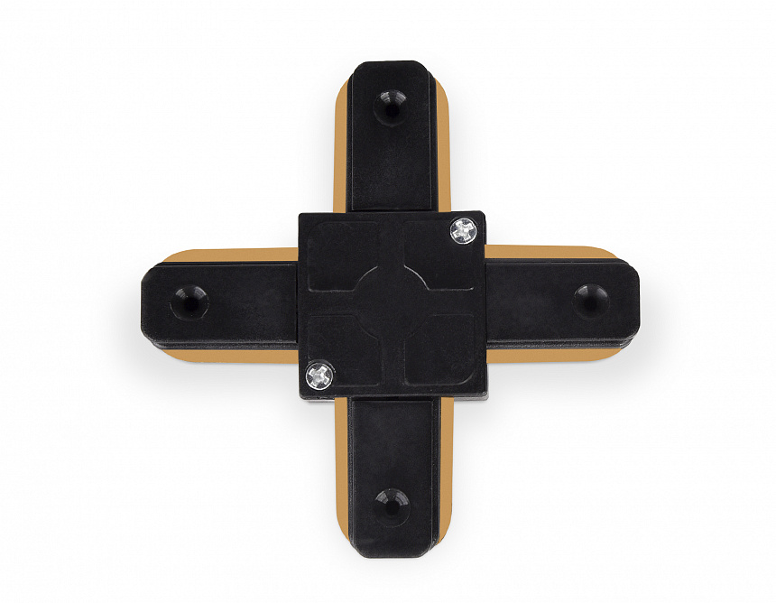 GL7083 BK черный коннектор Х-образный однофазный для соединения трековых шинопроводов