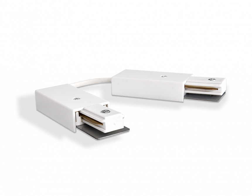 GL7087 WH коннектор гибкий однофазный для соединения трековых шинопроводов