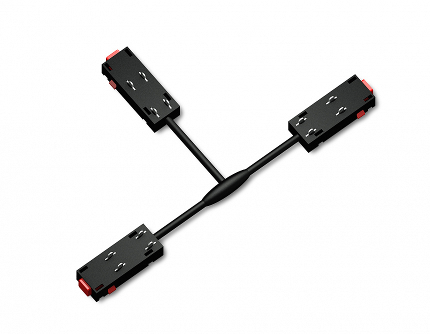 GL1114 BK черный коннектор питания T-образный для шинопровода Magnetic 220V 250*150*18