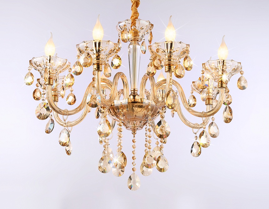 TR4907/8 GD/TI золото/янтарь E14/8 max 40W D760*639