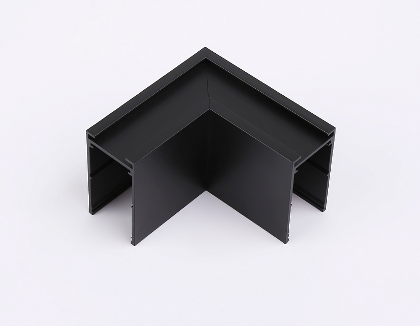 GL1032 BK черный коннектор угловой для накладного шинопровода Magnetic 220V 80*80*52