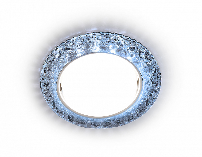 G308 CL/CLD хром/прозрачный GX53+3W(LED COLD)