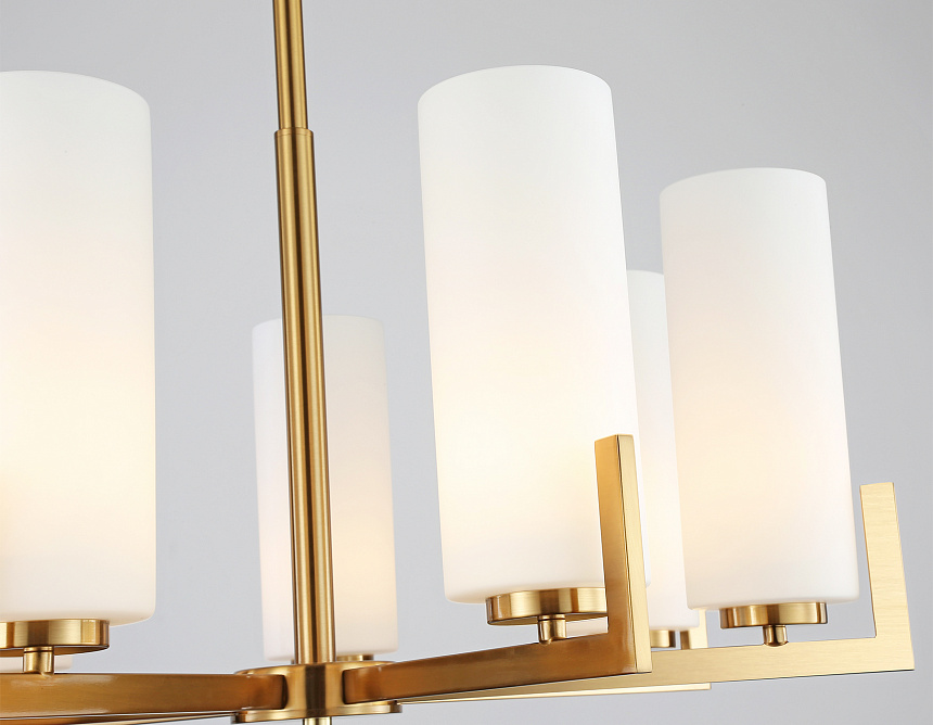 LH56064/7 BS/WH латунь/белый E27*7 max 60W D700*750