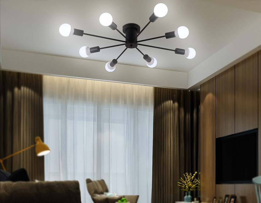 TR80411/8 BK черный E27/8 max 60W D950*150 TR80411/8 BK черный E27/8 max 60W D950*150