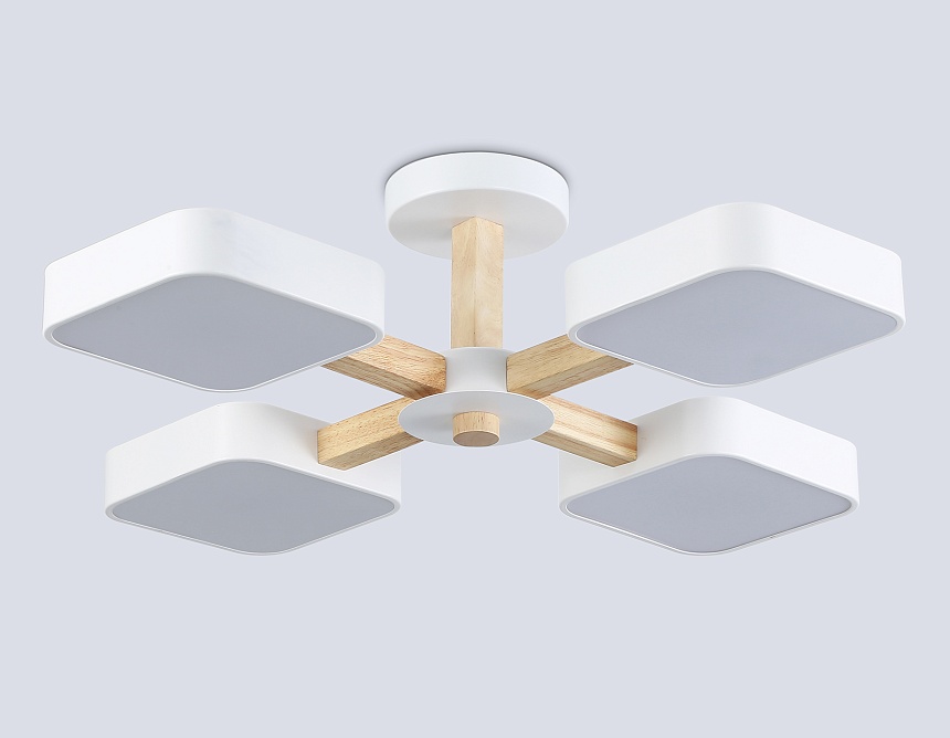 FL4879/4 WH/WD белый/дерево 72W 3000-6000K D610*160 (без ПДУ)