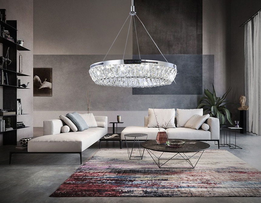 TR5022 CH/CL хром/прозрачный 3000K/4200K/6400K 47W D500*540 (Без ПДУ)