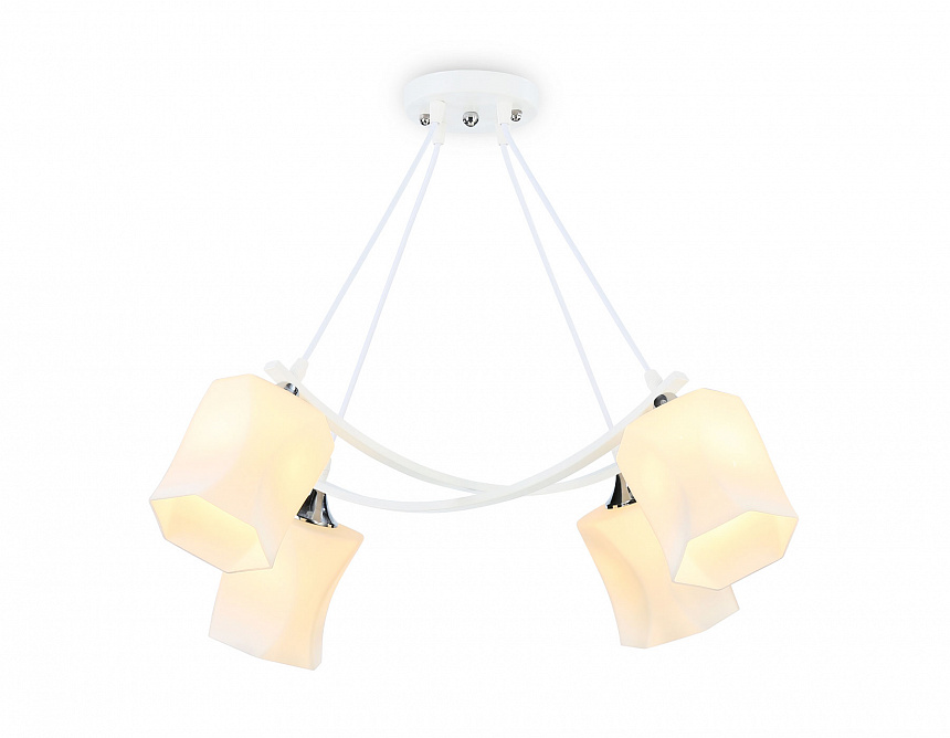 TR303156/4 WH/CH/FR белый/хром/белый матовый E27/4 max 40W 640*640*410