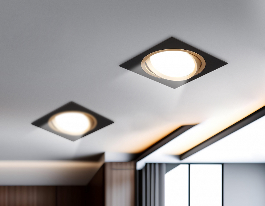 TN51918 BK/GD черный/золото GX53 max 12W 115*115*23