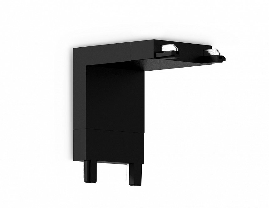 GV1104 BK черный коннектор угловой настенно-потолочный для накладного шинопровода IP20 48V 26*26*6