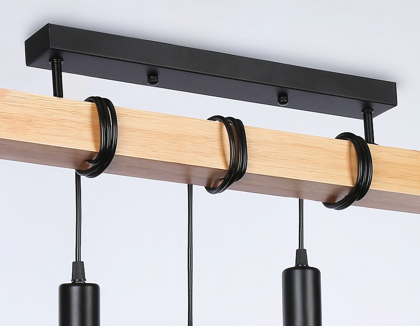 TR8183/5 BK/LW черный/светлое дерево E27*5 max 40W 800*50*420