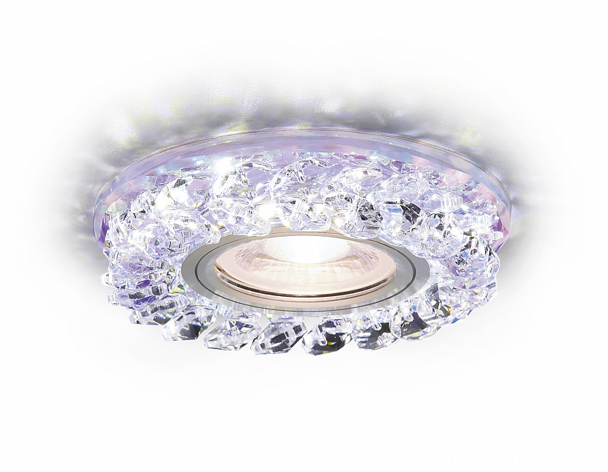 S257 PR хром/перламутровый хрусталь/MR16+3W(LED WHITE)