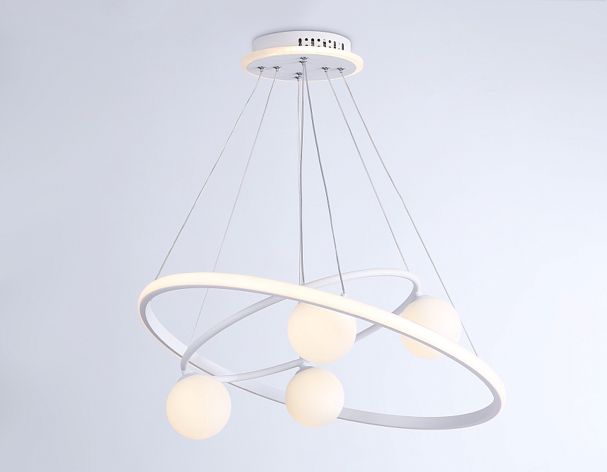 FL66321/1+4 WH белый 69W 3000K-6400K+G9/4 D600/400*1200 (ПДУ ИК)