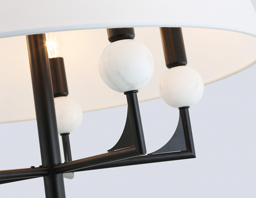 LH75150/5 BK/FR черный/белый матовый E14*5 max 40W D580*590