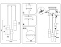LH55112/3 BS/FR/TI латунь/белый матовый/янтарь E14*3 max 40W D220*1200