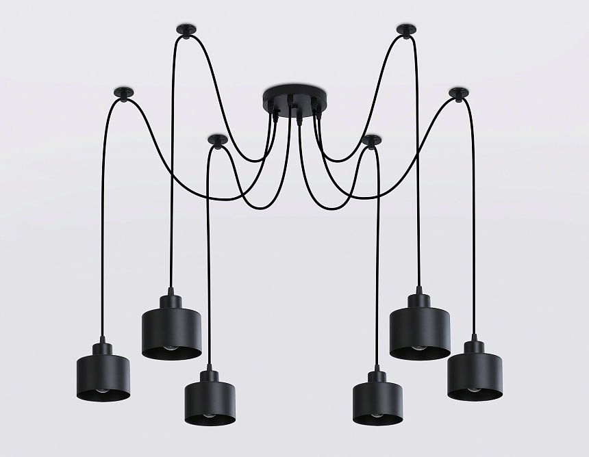 TR8132/6 BK черный E27*6 max 40W D700*800