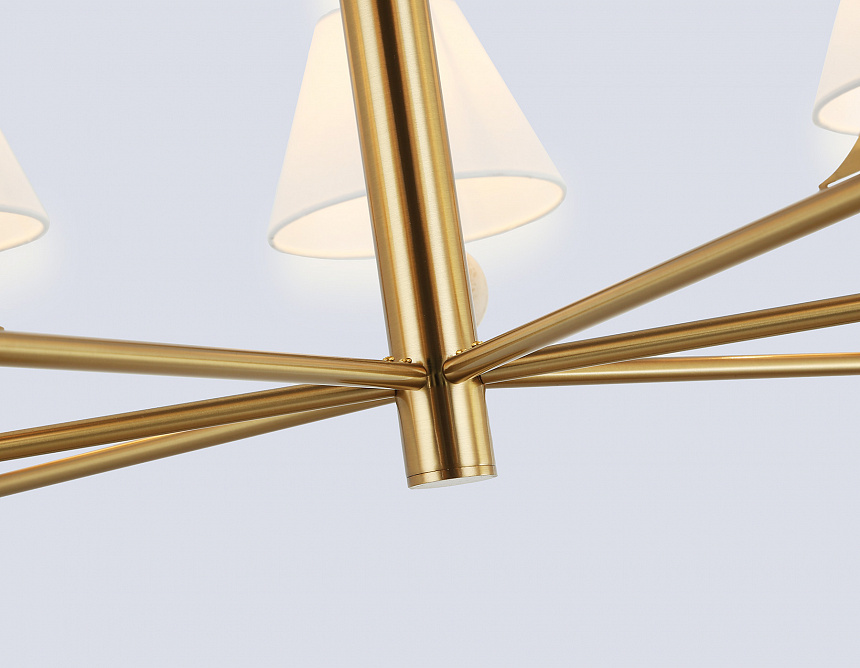 LH75162/7 BS/FR латунь/белый матовый E14*7 max 40W D890*580