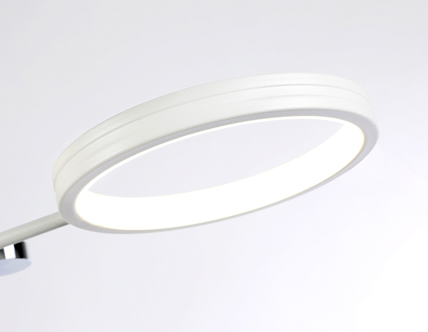 FL51646/3+3 WH/CH белый/хром 76W 3000K-6400K D700*300 (ПДУ ИК)