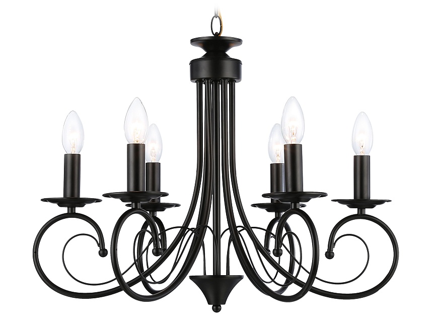 TR9612/6 BK черный E14/6 max 40W D560*650