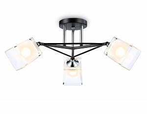 TR303072/3 BK/CH/FR черный/хром/белый матовый E27/3 max 40W D560*250