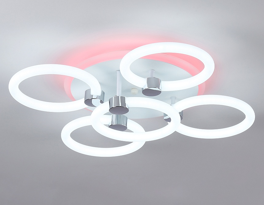 FA3841/4+1 WH белый 70W 3000K-6400K+RGB D538*115 (ПДУ РАДИО 2.4G)