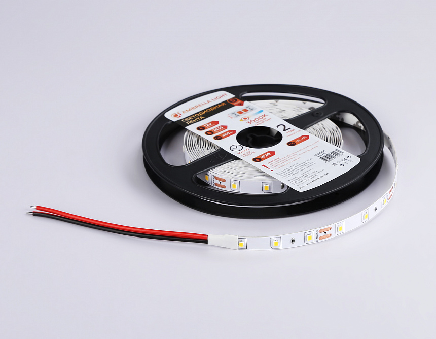 GS1001 2835 60Led/ 4.8W m/ 12V IP20 3000K/ 5000*8*1.2mm (2 конт.) GS1001 2835 60Led/ 4.8W m/ 12V IP20 3000K/ 5000*8*1.2mm (2 конт.)