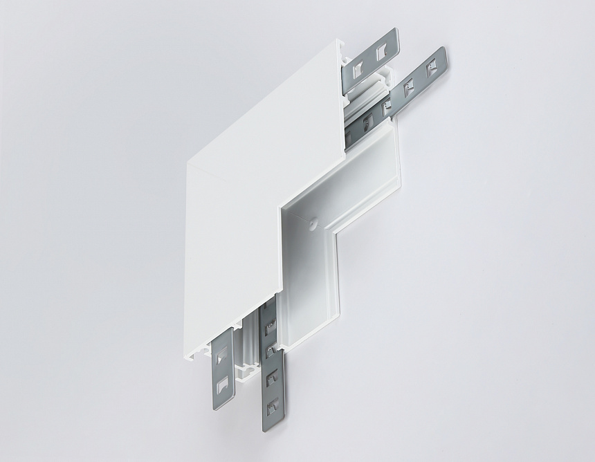 GL3377 WH белый коннектор угловой внутренний для накладного шинопровода 85*85*H26.9