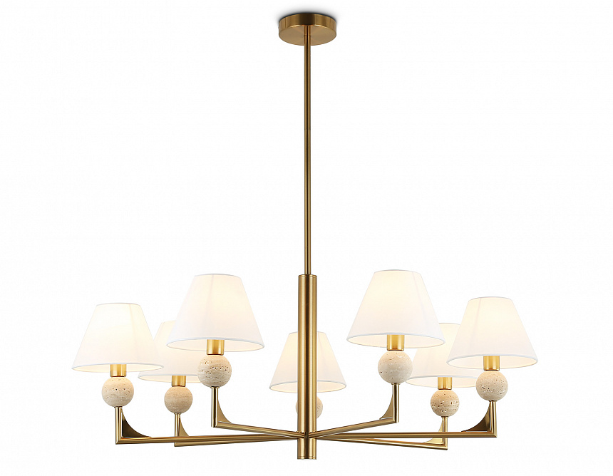 LH75162/7 BS/FR латунь/белый матовый E14*7 max 40W D890*580