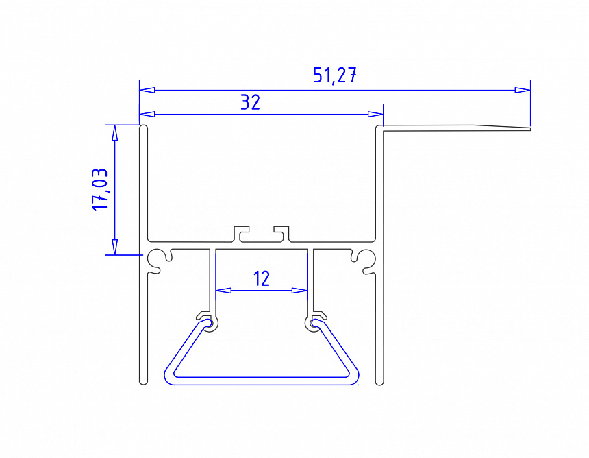 GP4050AL серебро 2000*51.27*34