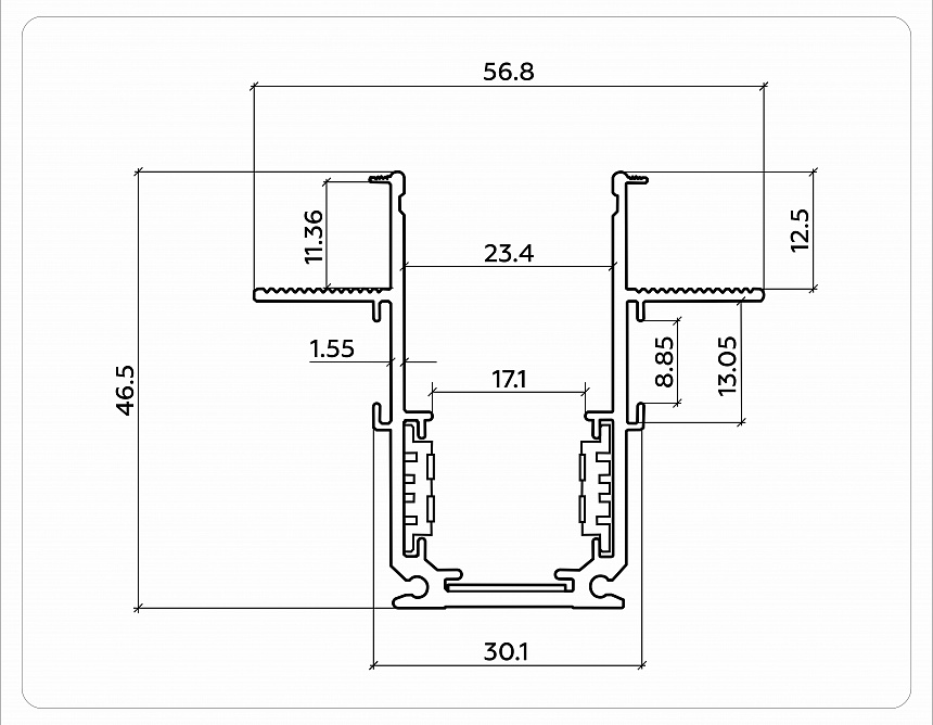 GL3331 WH белый IP20 48V 2000*60*46.8