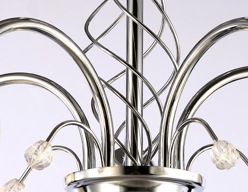 TR3188/5 CH/CL/FR хром/прозрачный/белый матовый E27/5 max 40W D600*285