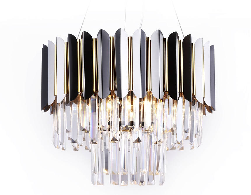 TR5297/7 DCH/GD черный хром/золото E14/7 max 40W D500*780