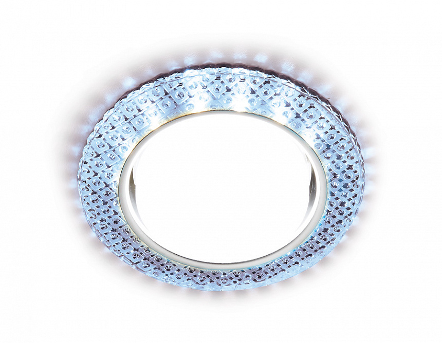 G296 CL/CLD хром/прозрачный GX53+3W(LED COLD)