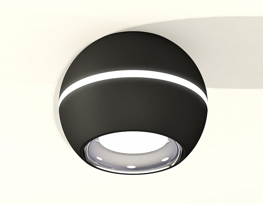 XS1102002 SBK/PSL черный песок/серебро полированное MR16 GU5.3 LED 3W 4200K (C1102, N7023)