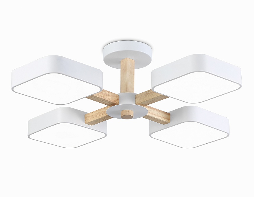 FL4879/4 WH/WD белый/дерево 72W 3000-6000K D610*160 (без ПДУ)