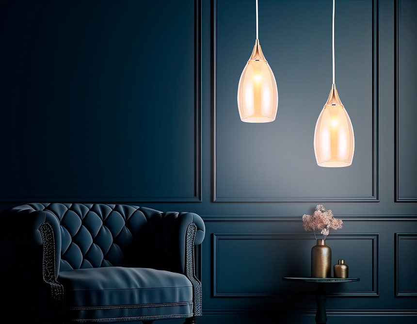 TR3543 GD/TI золото/янтарь E14 max 40W D130*1000