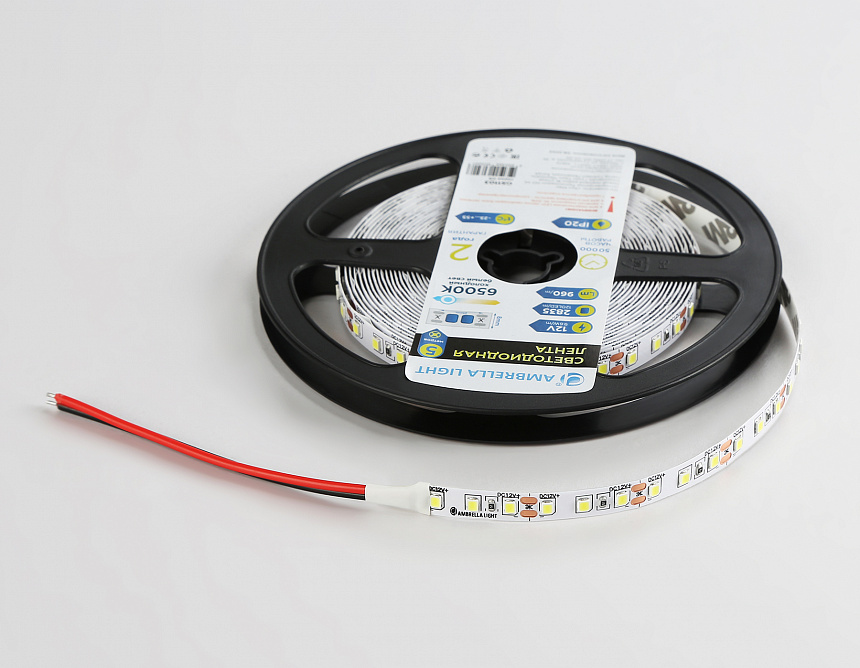 GS1103 2835 120Led/ 9.6W m/ 12V IP20 6500K/ 5000*8*1.2mm (2 конт.) GS1103 2835 120Led/ 9.6W m/ 12V IP20 6500K/ 5000*8*1.2mm (2 конт.)