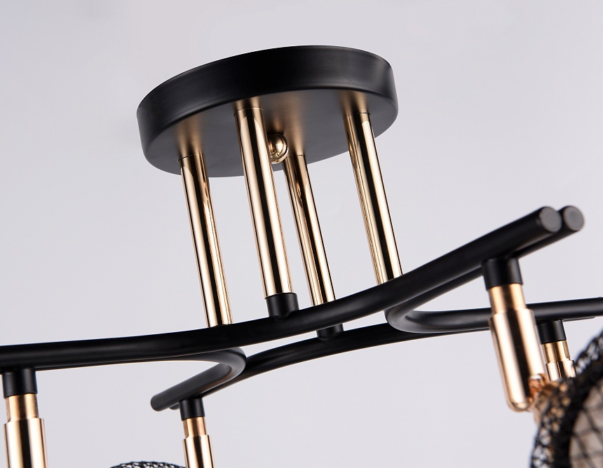 TR80177/4 BK/FGD черный/золото E27/4 max 40W D640*260