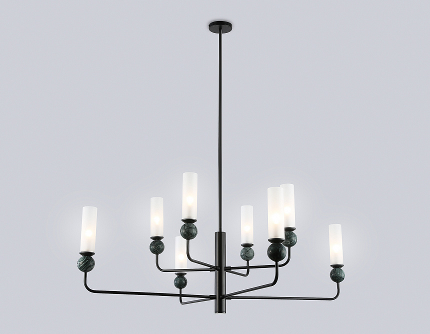 LH53275/8 BK/WH черный/белый E14*8 max 40W D1260*1445