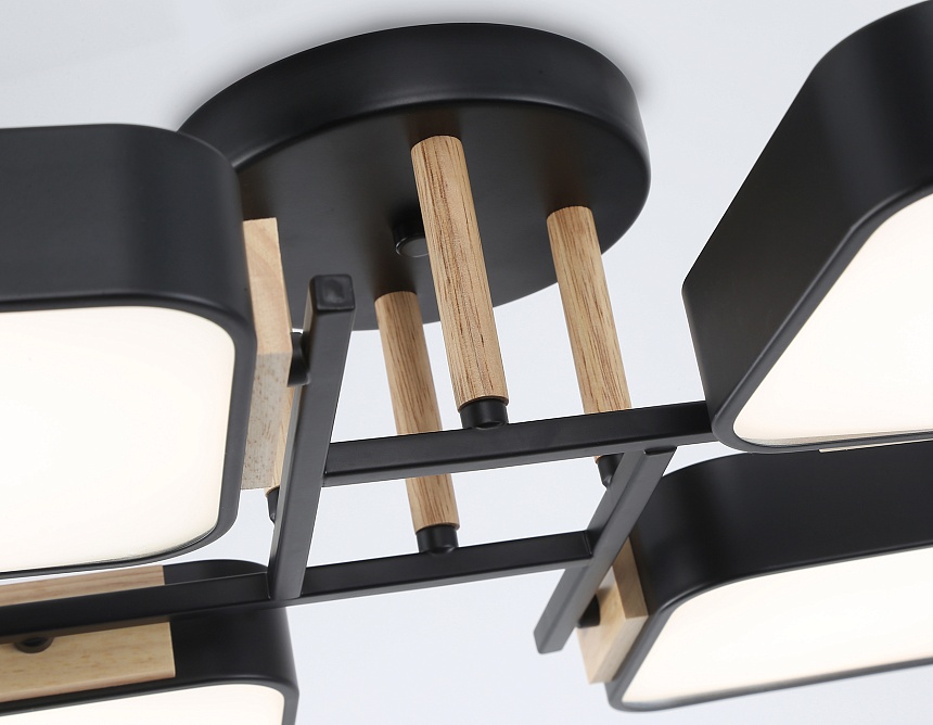 FL4887/6 BK/WD черный/дерево 108W 3000-6000K 850*430*140 (без ПДУ)