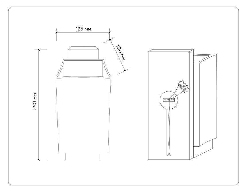 TR83122 LW/FR светлое дерево/белый матовый E27 max 40W 250*125*100