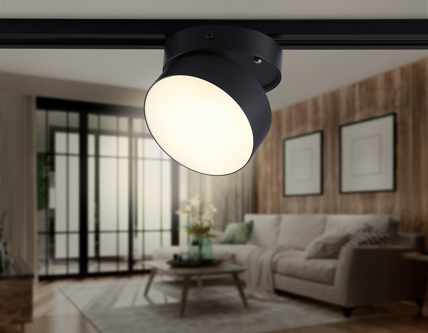 GL6877 BK черный LED 16W 3000K D115*90