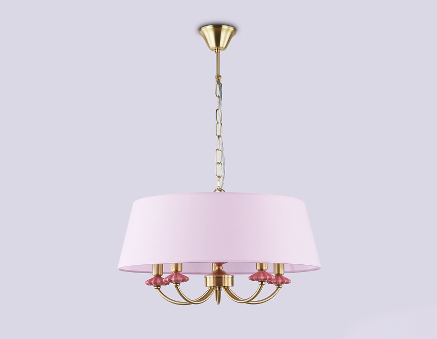LH75021/5 GD/PI золото/розовый E14/5 max 40W D550*730