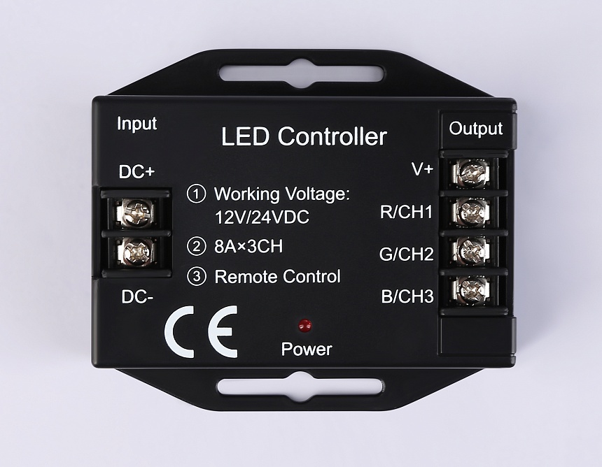 GS11401 контроллер RGB 24A 12V 288W/ 24V 576W (ПДУ Радио 2.4G AAA)