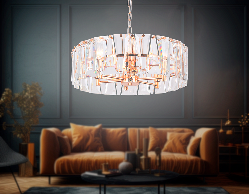 TR5172 GD/CL золото/прозрачный E14/6 max 40W D520*515