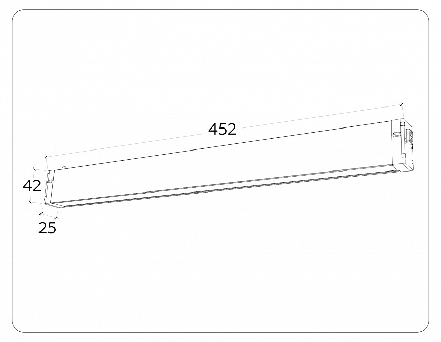 GL1281 WH белый IP20 18W 3000K-6400K 220V 120° 452*25*42 (Без ПДУ)